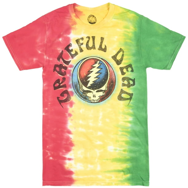 Grateful Dead Lightning Skull Logo Regular Fit T Shirt Vintage Rock