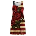 thumbnail image 7 of Miqool Women's 4th of July American Flag Tank Dress Crew Neck Loose Casual Sundress, 7 of 7