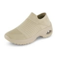 thumbnail image 2 of CUSHIONAIRE Women's Breeze Stretch Knit Slip on Athletic Shoe +Memory Foam & LiteSole Technology, 2 of 5