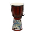 thumbnail image 1 of 4"/6" African Djembe Drum, Traditional Wooden Goat Skin Hand Percussion Musical Instrument, 1 of 5