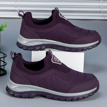 

Cathalem Dressy Summer Sandals Couple Women s Autumn And Winter New Warm Keeping Elderly Womens Casual Shoes Size 11 Wide Width Purple 6.5