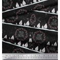 thumbnail image 3 of Soimoi Tissu Satin Crêpe Noir Japon Baies Rouges & Joyeux Noël Imprimé au Mètre 42 Pouces de Large, 3 of 3