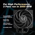 thumbnail image 6 of Scythe Mugen 6 Dual Fan Black Edition CPU Air Cooler, Intel LGA1700, LGA1151, AMD AM5, AM4 Support,120mm, Single Tower, Aluminium Top Cover (Mugen 6 Dual Fan Black Edition) (SCMG-6000DBE), 6 of 25
