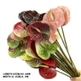 thumbnail image 2 of Artificial Anthurium Flower Branch 22.4" 3D Printing Effect Real Touch Single Stem per Piece Anthurium for Home Table Floral Decoration Home Decor, 2 of 4