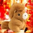 thumbnail image 2 of JeashCHAT Horse Stuffed Animals Plush Toy 5.12 Inch Cute Little Horse Plush Doll Christmas Gifts Birthday Present, Brown, 2 of 6