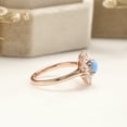 thumbnail image 5 of 10K Rose Gold Round Shape Created Blue Opal Cubic Zirconia Cluster Setting Engagement Ring, 5 of 5