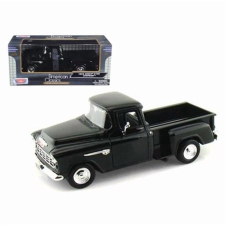 Motormax 73236bk 1955 Chevrolet 5100 Stepside Model Pickup Truck, Black