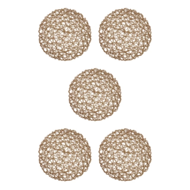 Inteprter Estera de comedor de papel simple y de moda de 6 piezas: café ligero de 38 cm respetuoso con el medio ambiente y bajo en carbono co Type2 NO2