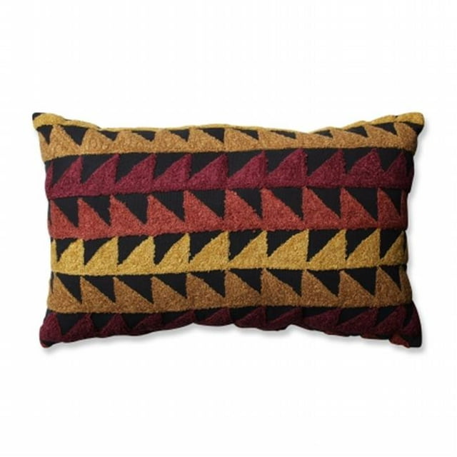 Pillow Perfect 598796 Samba Cinnamon Spice & Black Rectangular Throw Pillow