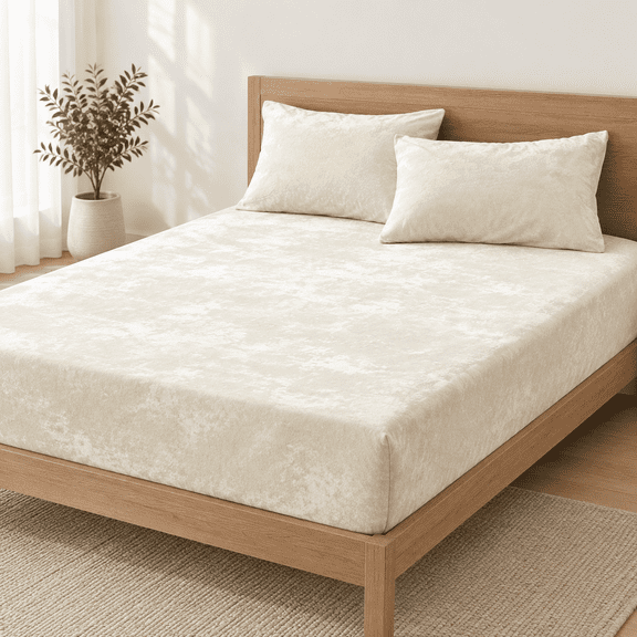 Fitted Sheet Andowcase Set 3 Queen Cream
