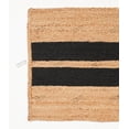 thumbnail image 2 of Rectangle Rug Natural Jute Rug Hand Braided Beige and Black Color Rounding Line Area Rug, 2 of 5