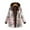 A-Hot Pink, variant on Cnbwig Jacket Women's Coat Winter Warm Outwear Floral Print Hooded Oversize Coats Zipper Thick Jacket with Pocket Fashion Outerwear Jackets A-Hot Pink L