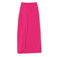 thumbnail image 3 of Douhoow Women Beach Cover Up Mid Length Wrap Skirt Solid Drawstring Slit Pareo Sarong Skirts, 3 of 7