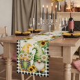 thumbnail image 2 of Table Runners 70 Inches Long Dress Scarves, Sunflower Gnomes Farmhouse Coffee/Dining/Kitchen Table Decor, Holiday Table Runner, Spring Farmhouse Vintage Daisy Floral Leaf 13x70 Inch, 2 of 9