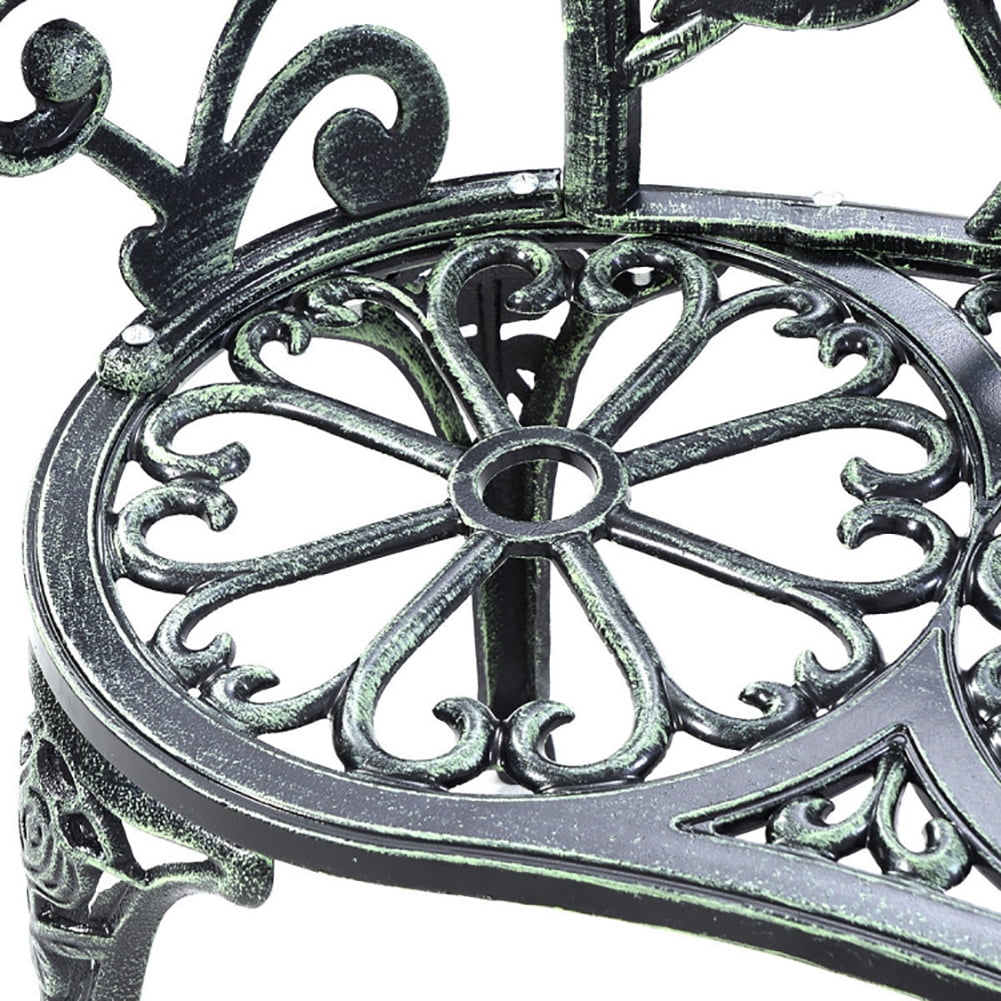Aimee Lii Outdoor Cast Aluminum Patio Bench, Outdoor Patio Furniture, Antique Rose Aimee Lii Outdoor Cast Aluminum Patio Bench, Outdoor Patio Furniture, Antique Rose