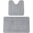 thumbnail image 3 of Pauwer Bath Mats Set 2 Piece, Non Slip Bath Rugs, Absorbent Bath Mats for Bathroom, Microfiber Bath Rug Set with U-Shaped Toilet Rug for Bathroom, Tub, Shower, 3 of 7