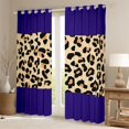 thumbnail image 2 of jejeloiu Leopard Print Texture Curtains Pack of 2 (42x84 Each),Purple Abstract Geometric Curtains Blackout,Brown Cheetah Pattern Bedroom Curtains For Girl,Microfiber Bedroom Decor, 2 of 6