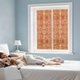 thumbnail image 4 of Boho Orange Window Privacy Film, Country Style Bohemian Floral Retro Tribal Static Cling UV Sun Blocking Tint Film Heat Control Windows Films for Bedroom Bathroom, Window Stickers 17.7"x39.3", 4 of 8