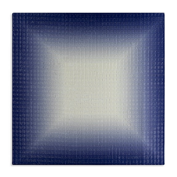 Stupell Industries Blue Ombre Fade Abstract Painting Wrapped Canvas Art Print Wall Art, 17 x 17