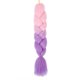 thumbnail image 1 of Zhuge Extensiones de cabello trenzado para mujeres, 6 paquetes de 100 g/paquete, 24 pulgadas, de rosa a morado, 1 of 2