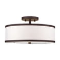 thumbnail image 5 of 62628-07 Livex Lighting Park Ridge - 3 Light Semi-Flush Mount in New Traditional Style - 15 Inches wide by 8 Inches high-Bronze Finish, 5 of 11