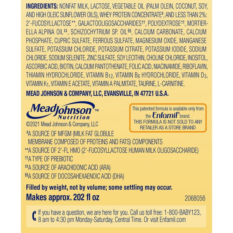 Enfamil ingredients 2025