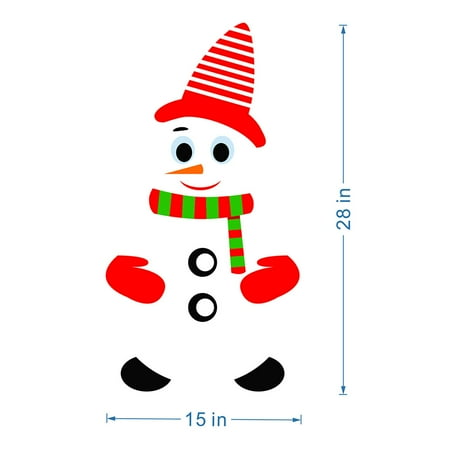 

Christmas Snowman Expression Magnetic Refrigerator Sticker Holiday Decoration DIY cartoon Garage door Waterproof wall sticker