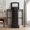 thumbnail image 3 of Hives and Honey Nora Traditional Jewelry Armoire with Locking Compartment and Ample Storage, Black, 3 of 8