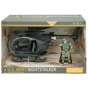 U.S. Army Nightstalker Helicopter with Pilot Playset for Ages 3 and Up