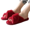 thumbnail image 6 of Agkizg Womens Fuzzy Slippers, House Slippers, Plus Size Fuzzy Plushes House Slippers Warm Lined Comfortable Casual Indoor Winter Slippers, 6 of 6