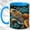 Blue, variant on Sea Turtle Coffee Mug, Underwater Turtle Mug, Ceramic 11 oz