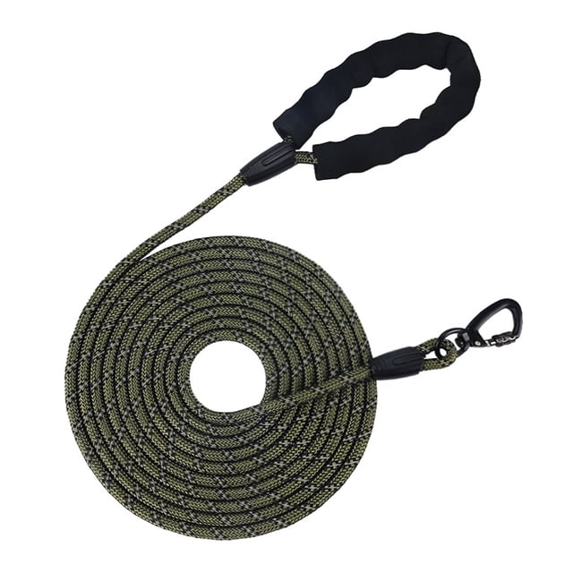 Pet Leash Heavy Duty Rope Leash for Medium And Large Dogs with Elastic Cushioning And Reflective Strips Extra Long Durable Nylon Webbing for Safe Night Walks And Outdoor Training