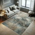 thumbnail image 5 of Ambesonne Abstract Floral Decorative Rug Carpet, Peony Oriental Boho, 2' 5" x 5', Grey Sea Blue Pale Khaki, 5 of 5