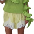 thumbnail image 6 of Women Silk Lace Shorts Low Rise Shorts Lounge Half Slip Pj Bottoms French Knickers, 6 of 9