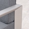 thumbnail image 6 of Darius Outdoor Aluminum Club Chairs, Set of 4, Sliver, Gray, 6 of 9