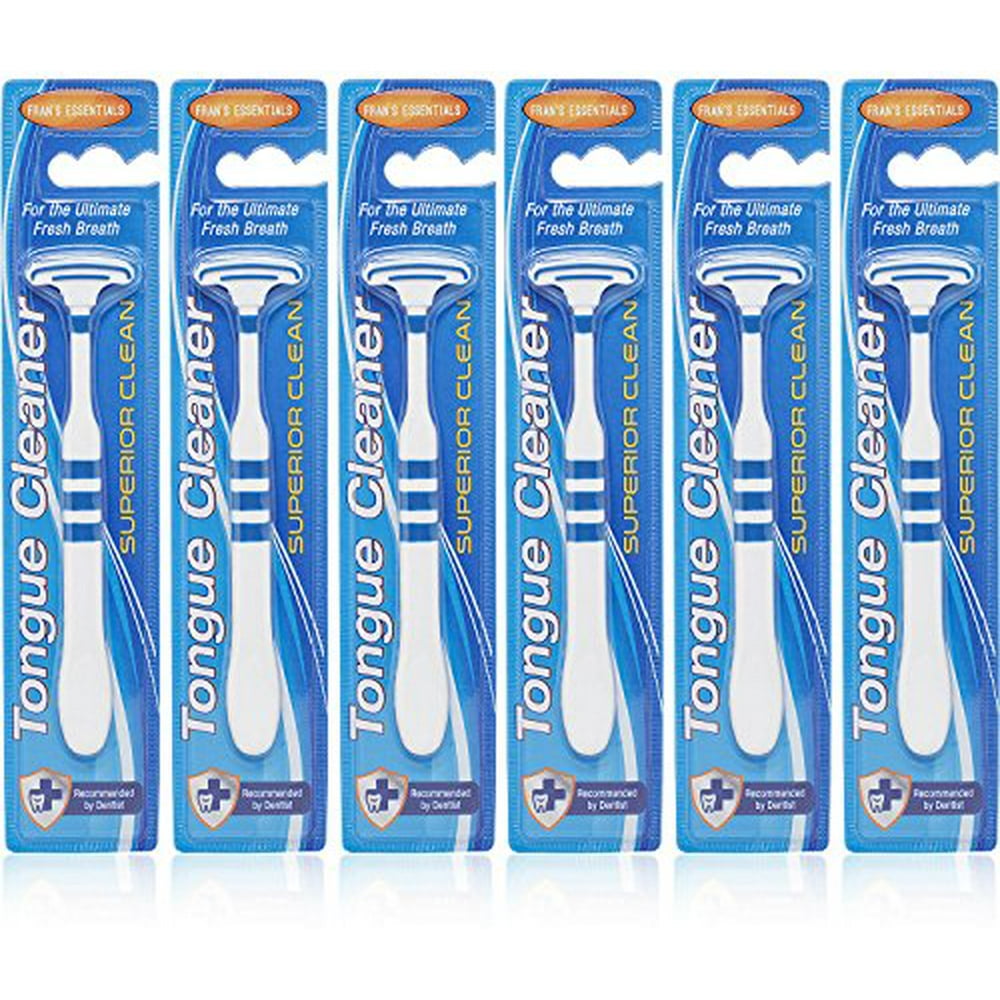 Tongue Cleaner 6 Set Premium Professional Plastic Tongue Scrapers
