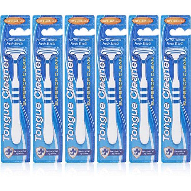 Tongue Cleaner 6 Set Premium Professional Plastic Tongue Scrapers