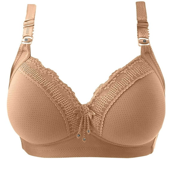 SMihono Bras for Women No Underwire Adjustable Straps Push Up Bralette 2025 Everyday Wear Comfort Wire Free Full Support Bra Gray XXL