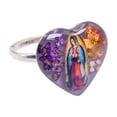 thumbnail image 3 of Guadalupe Shaped Ring w/ Pressed Flowers, 3 of 11