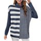 thumbnail image 1 of Blusa superior de camisa de costura a rayas con jersey de manga larga informal a la moda para mujer Fridja  FKASFK3521, 1 of 4