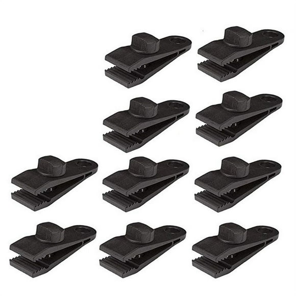 Tarp Accessory　Set of 10 Clips for Camping Tarp, Tarps, Caravan, Garden Tarp Black