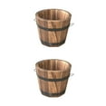 thumbnail image 4 of serony 1PC Wooden Flower Pot Flat Edge Garden Decor Succulent Plants Flower Barrels Decorations No.01 2Set, 4 of 6