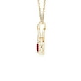 thumbnail image 2 of Angara Natural Ruby Pendant Necklace for Women in 14K Yellow Gold (Size-4mm) - July Birthstone Jewelry | Ruby Infinity Heart Pendant, 2 of 9