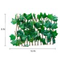 thumbnail image 2 of LShunze Expandable Faux Ivy Fence Privacy Screen for Patio Outdoor Balcony Bedroom Decor,Artificial Dark Green Hedges Wall Decoration Fencing Panel(Single Sided Leaves), 2 of 7