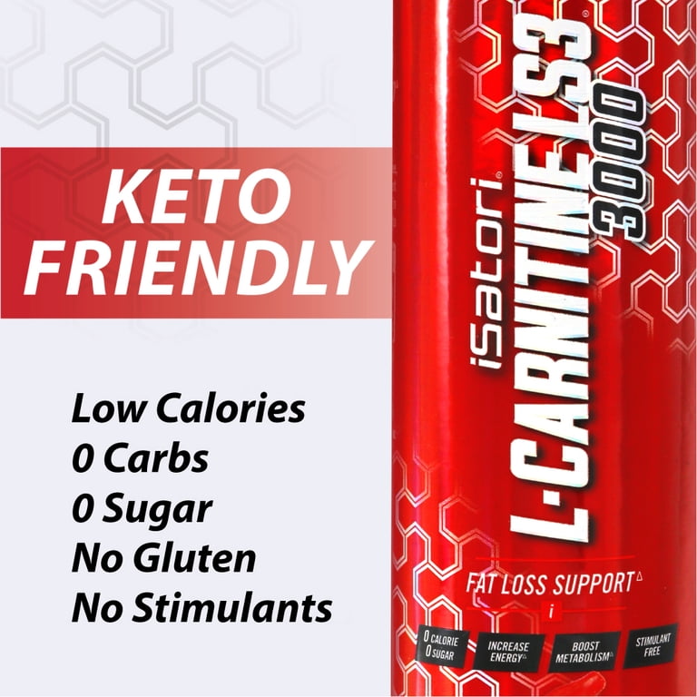 l carnitine weightloss iSatori L-Carnitine LS3 Concentrated Liquid Fat Burner And Metabolism  Activator - Fat Loss For Health And Fitness - Keto Friendly Weight Loss -  Stimulant Free - Lemon Lime 3000mg (32 Servings)