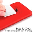 thumbnail image 4 of Liquid Silicone Gel Rubber Case Soft Microfiber Cloth Lining Cushion Compatible with iPhone 8/ iPhone 7 Red, 4 of 6