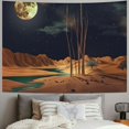 thumbnail image 2 of Chilfamy Mountain Tapestry Moon Tapestry Desert Cactus Tapestry Starry Night Nature Landscape Tapestry Wall Hanging for Room Painting, 2 of 6
