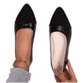 thumbnail image 5 of Ladies 2026 Summer Flat Shoes Solid Color Retro Low Cut Soft Sole Slip On Lightweight Cushioned Orthopedic Arch Support Wide Toe Box Comfort Walking Daily Footwear Black 41, 5 of 9