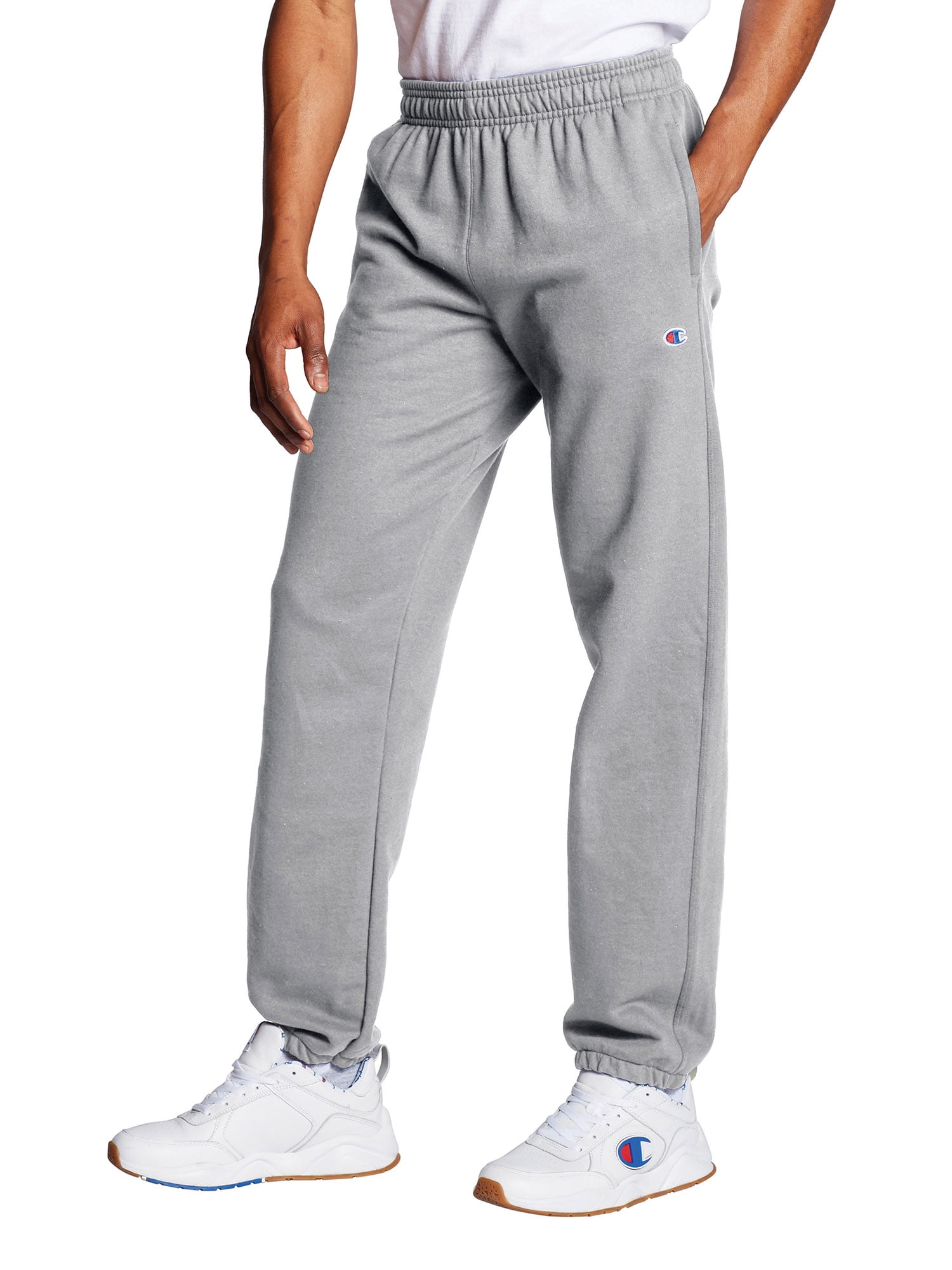 Champion Mens Powerblend Relaxed Bottom Fleece Pant 