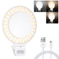 thumbnail image 1 of Iluminación De Videoconferencia 60Led Clip En Selfie Ring Light Recargable Regulable Led Ring Light Para Maquillaje De Computadora Transmisión En Vivo Inevent HA038003-00, 1 of 6